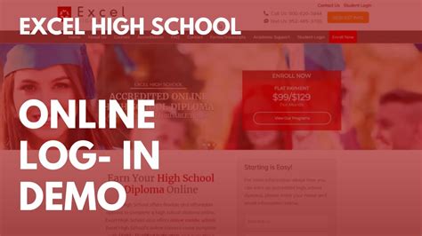 Excel High School offers two online options for success. Call Now: 800-620-3844. Earn an adult high school diploma online. Students transfer credits from public school and take the remaining credits online, leading to an accredited high school diploma. All courses completed online from the comfort of your home or office.. 