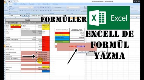 Excel işlem yapma
