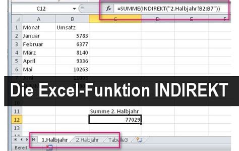 Excel indirekt beispiel