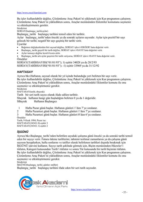 Excel kursu-egitimi-formuller PDF SlideShare.