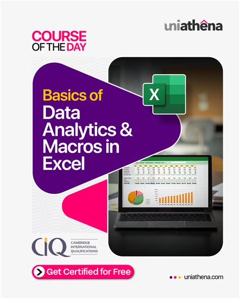 Excel macro course.  Complete the course and earn a certificate to showcas...