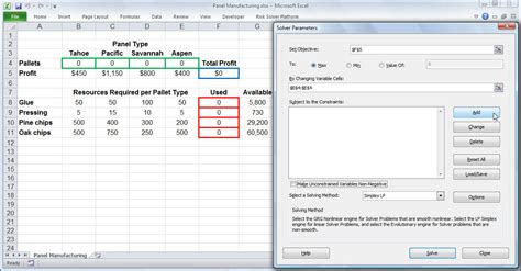 Excel solver feasibility report. .  ...