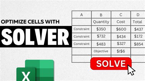 Excel solver multiple target cells.  Nov 13, 2025 · Instead of manually changing...