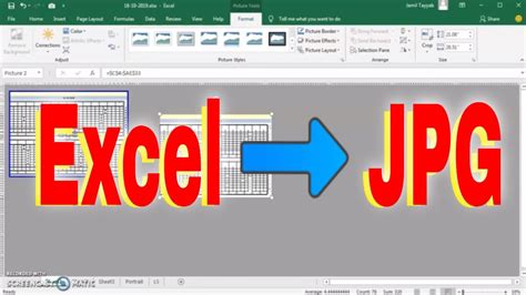 Excel to jpeg