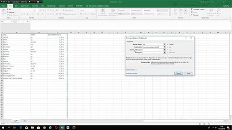 Excel veri çekme