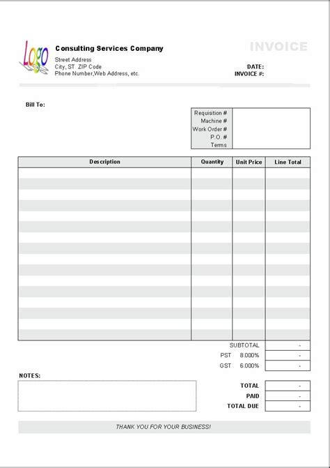Excelbased Consulting Invoice Template Excel Invoice Manager