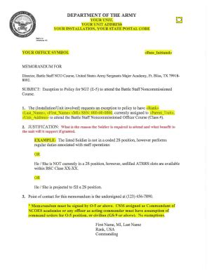 Exception to Policy Waivers :: Fort Rucker - United States …