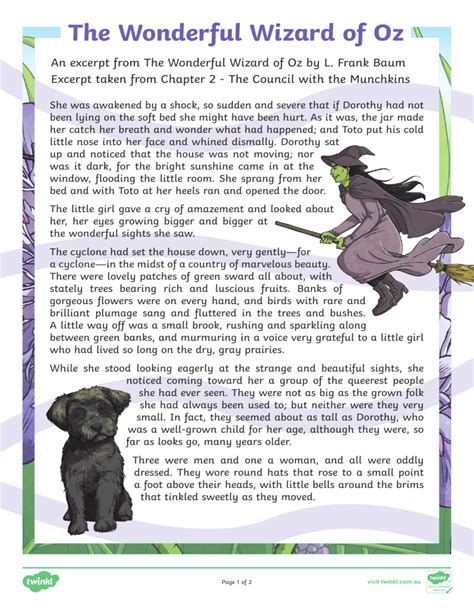 Excerpt from the amazing author of oz answer key.  Get ready to explore The Wonderful...