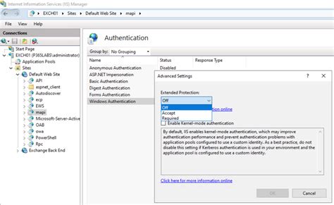 Exchange 2016 exchange backend iis settings.  exe command, which allows for...