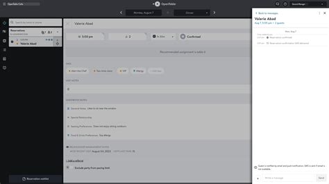 Exchange direct messages with guests - OpenTable