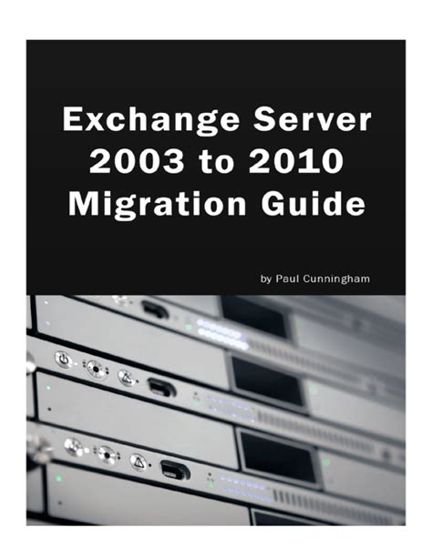 Exchange server 2003 to 2010 migration guide. - Manuale di istruzioni per suzuki sidekick 1997.