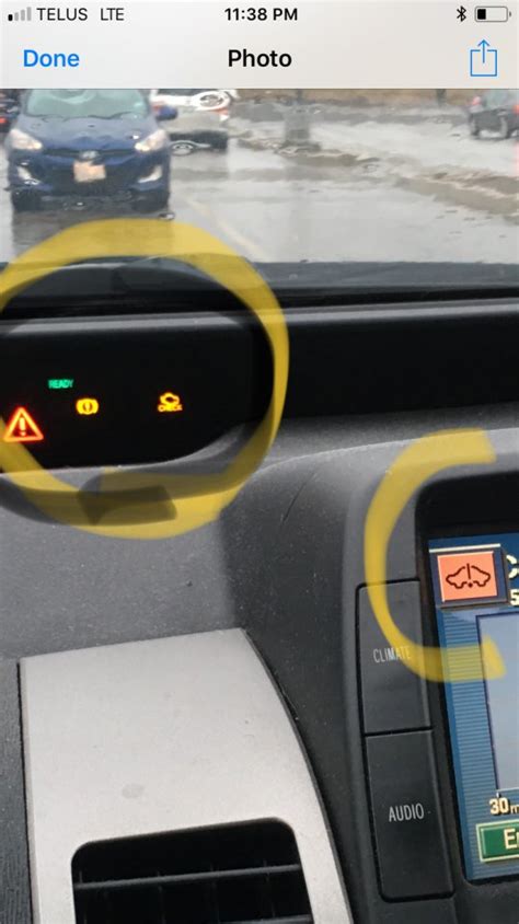 2007 Prius with 91,000 miles. Yesterday on the highway the red exclamation point, the yellow exclamation light, and the VSC light flashed on. After about 5 minutes of driving, the "brake" light came o … read more. 