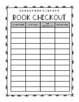 Exclusive Free Printables Classroom Library Checkout Library Organization Classroom Library