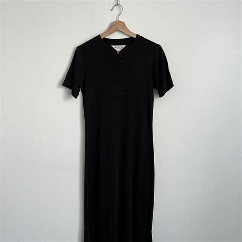 Exclusively Misook Black Short Sleeve Maxi Dress Size XS Formal …