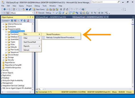 Execute procedure in sql server