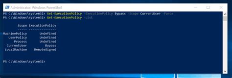 Execution policy bypass vs unrestricted.  As such they should yield the same result. exe.  Ap...
