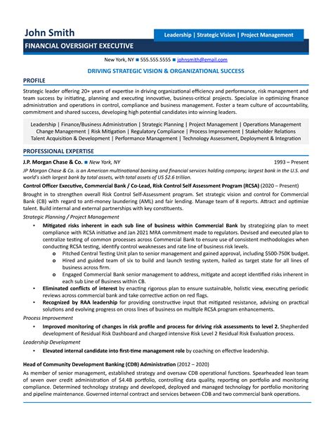 Executive Resume Samples and Examples to Help You Get a Good Job