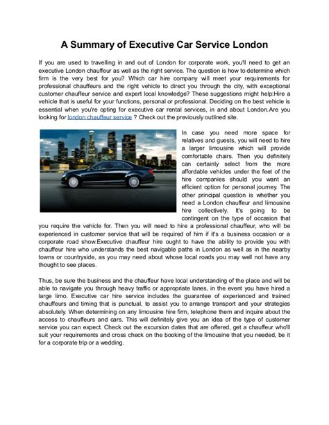 Executive Summary - London