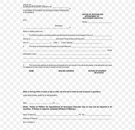 Executor Letter Estate Form Template, PNG, 612x792px, Watercolor