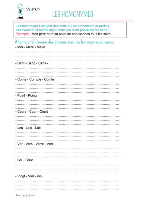 Exercice homonymes la l