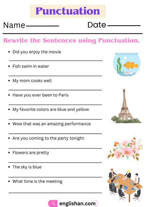 Exercise On Punctuation With Answers