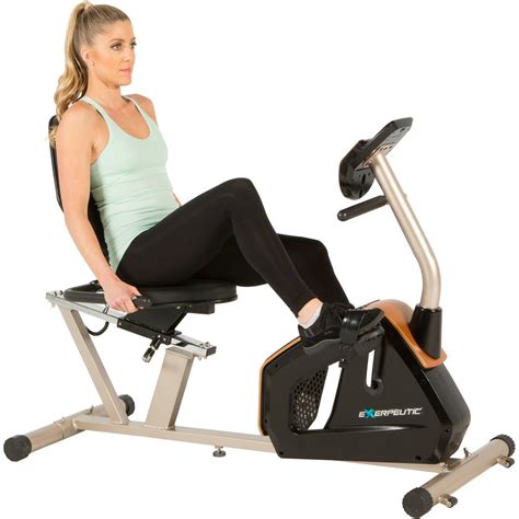 May 5, 2020 · Even if you are living in a New York style apartment, you can still workout in the comfort of your home with the Exerpeutic 575 Upright Bike. Boosting its 400 lb weight capacity, 21 preset workout programs, 16 level magnetic tension control system, 3 goal workout settings, and a backlit LCD computer etc., the Exerpeutic 575 provides all the challenges you need to achieve your workout goals. . Exerpeutic recumbent bike