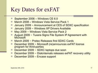 Exfat license.  We’re also a part of the Microsoft exFAT licensing program.  For certain dev...
