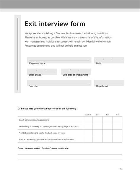 Exit Interview Uncontrolled If Printed