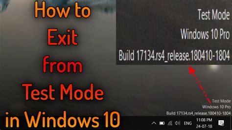 Exit from Test Mode in Windows 10 - YouTube