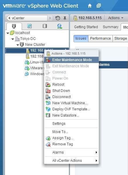 Exit maintenance mode esxi command line.  In vSphere Client, right click the ESXi host > Mainte...