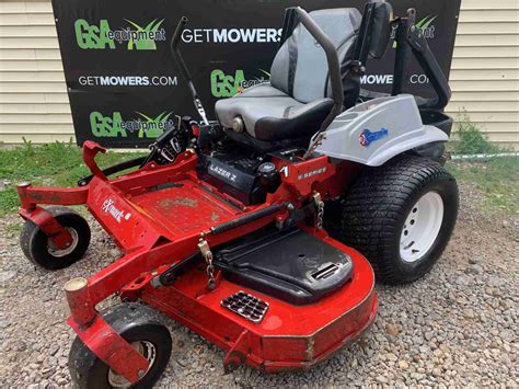 Exmark mowers dealer. At that time, the company focused on manufacturing a line of mid-size walk-behind mowers and turf rakes. In 1987, due to the rapidly growing turf care equipment market and the competitive nature of that market, the product line was expanded to include commercial riding mowers. Exmark sells its products through a network of dealers. 