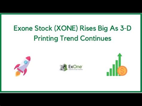 The ExOne Company is a provider of three-dimension (3D) printing machines and 3D printed and other products, materials and services to industrial customers. The Company primarily consists of manufacturing and selling 3D printing machines and printing products to specification for its customers using its global installed base of 3D printing .... 