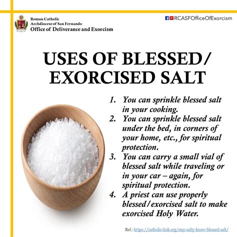 Exorcised salt prayer.  Wherever this salt &dagger; is sprinkled, drive awa...