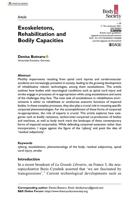 Exoskeletons, Rehabilitation and Bodily Capacities