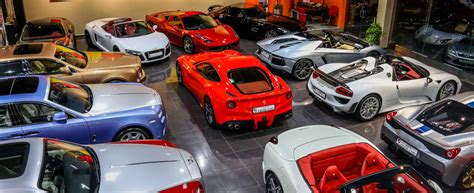 Exotic car dealership. The region of Andalucia has a very high number of luxury vehicles due to the fact that its lifestyle attracts people from all over the world. 