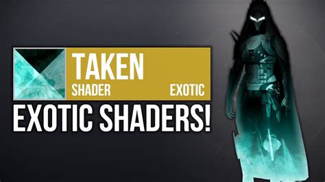 Exotic shaders destiny 2. Here's all the things I found the RGB shader easter egg working on. Misc. The 3 shaders that do the RGB are as following. Oiled Gunmetal (Season of the Undying) Skele-Ghaul (Halloween) Basalt Toxic (Also Halloween) Shaders are organized by season (For the most part) and both of the Halloween shaders are between the Opulence and Undying shaders. 