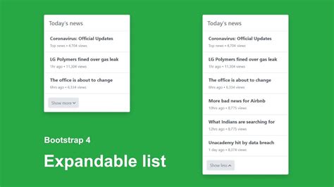 Expandable list html. .  ...