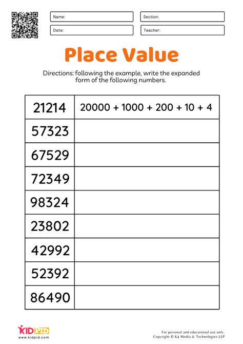 Expanded And Standard Form Worksheets Grade 4