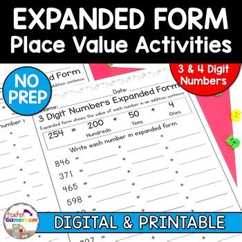 Expanded Form Practice 2.NBT.3 in 2020 Expanded form worksheets