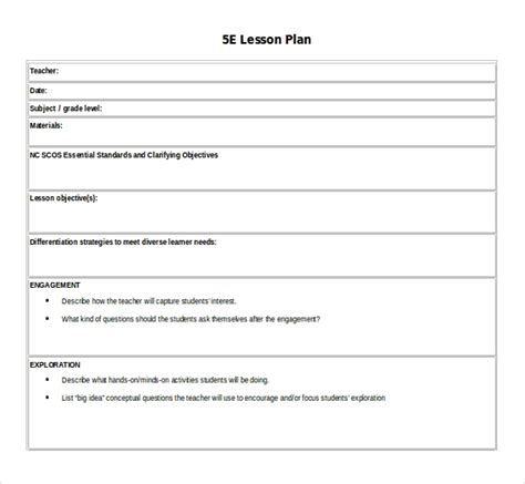 Expeditionary Learning Lesson Plan Template Mini Lesson Plan Template