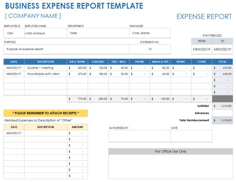 Expense Form Excel Expense Report Template In Excel DocTemplates