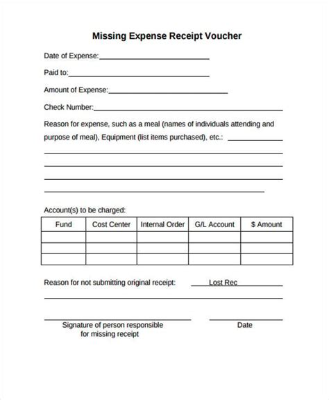 Expense Receipt Templates 8+ Free Sample, Example Format Download
