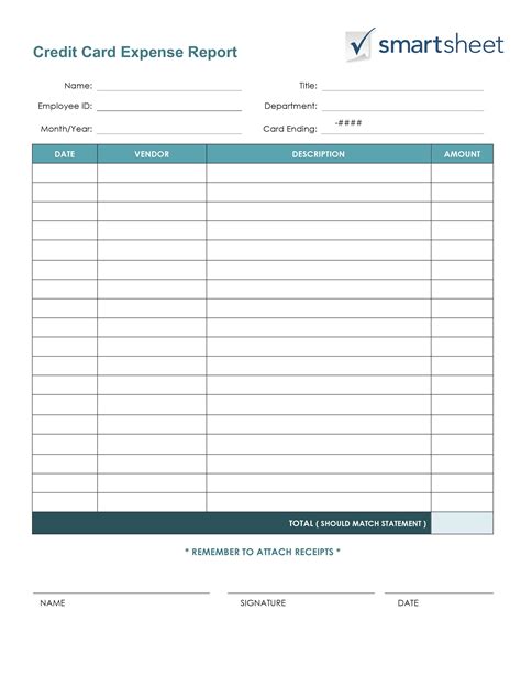 Expense Statement Template