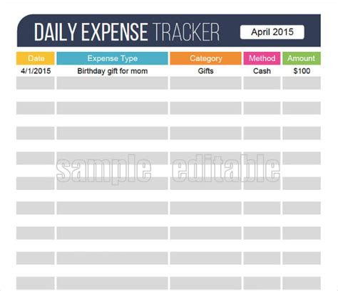 Expense Tracking Template 18+ Free Word, Excel, PDF Documents Download!