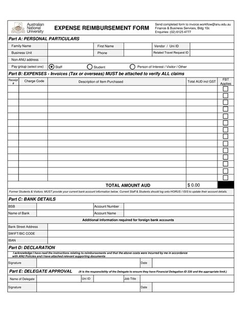 Expense reimbursement form. This Excel reimbursement form allows you to record details regarding business expenses you have personally paid and request a refund from your company. Print or download this simple expense reimbursement form in Excel. The template covers all the necessary details needed to formally request for a reimbursement. 