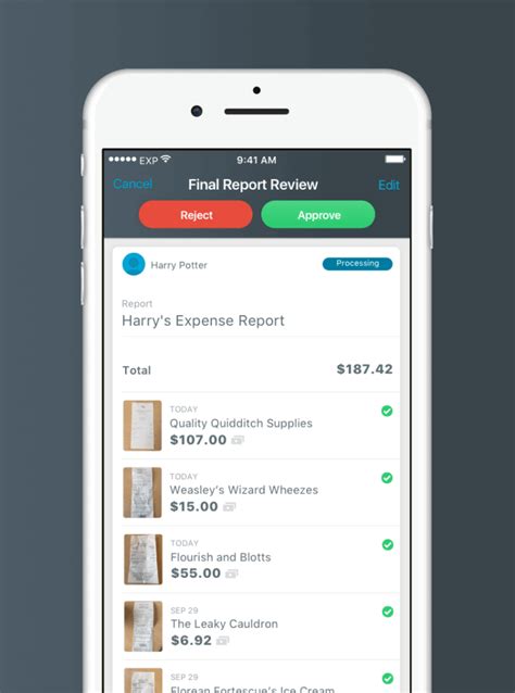 Expense report app. The Zoho Expense team has provided us with the best features—especially the receipt auto-scan, which eases our expense reporting journey with its mobile functionality. Our employees use Zoho Expense and its features extensively, particularly the mobile app. Above all, with the Zoho Analytics integration, we always get the insights we need ... 