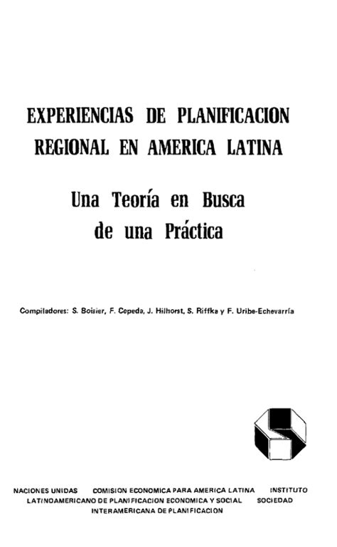 Experiencias de planificación regional en américa latina. - 1999 seadoo xp limited service manual.