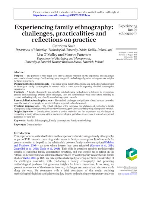 Experiencing family ethnography: challenges, practicalities an…