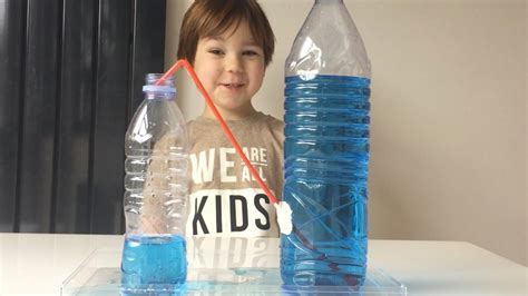 Experiment With Water And Plastic Bottles For Children