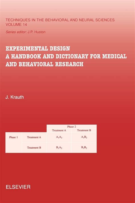 Experimental Design A Handbook And Dictionary For Medical And Behavioral Research